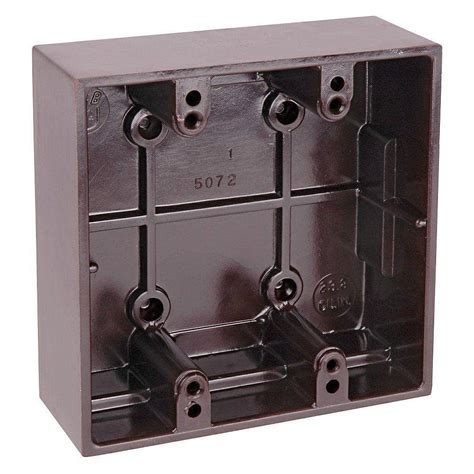 surface mount 2 gang electrical box|2 gang electrical outlet box.